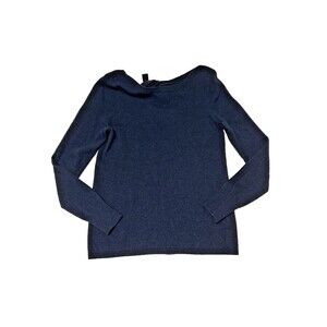 Banana Republic Women XS Italian Filpucci Yarn Blue Wool Cashmere Blend Sweater